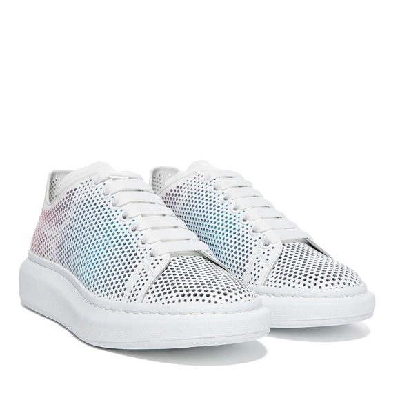 ALEXANDER MCQUEEN LARRY OVERSIZED PERFORATED SNEAKER (WHITE/MULTI) SIZE 42 - Picture 5 of 12